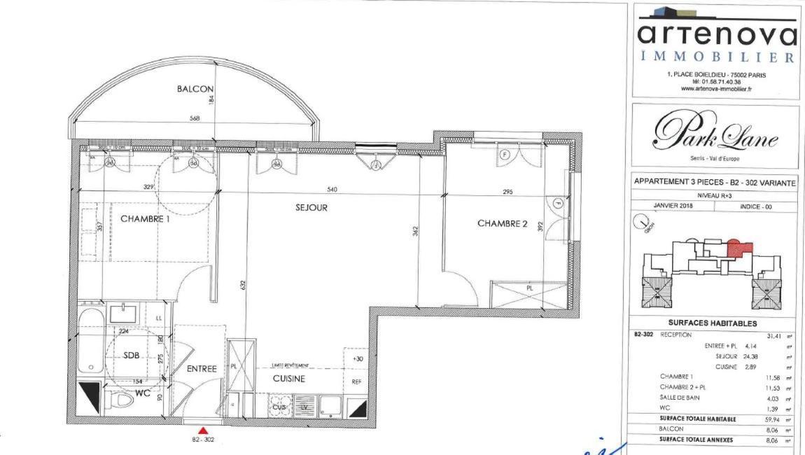 3 Room Flat In Parklane - 1,5Km Disney Serris Dış mekan fotoğraf